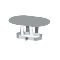 Parasol JEREMIAS OV/FU0828 stal nierdzewna fi 130/255 mm