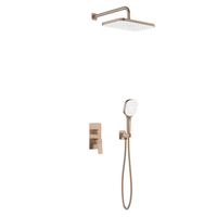 Zestaw natryskowy Malaga, podtynkowy, PVD brushed rose gold