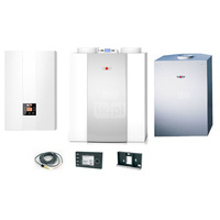 Pakiet - Kocioł gazowy jednofunkcyjny WOLF FGB-24 kondensacyjny wiszący 5.3 - 20.7 kW + Czujnik c.w.u. + RegulatorBM-2 + RekuperatorCWL 400P + Zasobnik c.w.uCSW 120