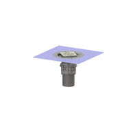 Wpust Practicus, DN100, odpł. pionowy, z nasadką Variofi i kratką szczel. / ramą nierdz. 120x120