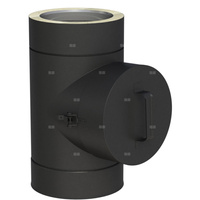 Element rewizyjny fi 150mm z wyjściem okrągłym T120 'C / P1 lakierowany na czarno T120 'C / P1 lakierowany na czarno