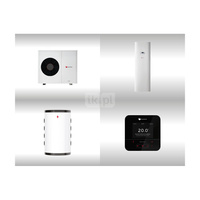 Pompa ciepła powietrzna powietrze-woda monoblok SAUNIER DUVAL GeniaAir HA 7-6 O 7 kW 230 V + Centrala grzewcza FEW 200/6 + Moduł komunikacji internetowej SR 940f + Zasobnik buforowy WN RW 50 + Regulator SRC 720