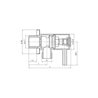 Zawór wodny PERFEXIM PHA-052 GZ 1/2'' x GZ 3/4''