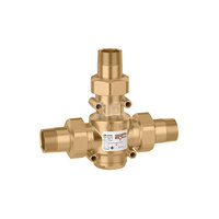 Termostatyczny zawór zabezpieczajacy dla kotłów na paliwo stałe DN20 1"M 45 st. 