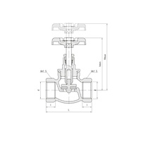 Zawór wodny PERFEXIM 3098 GW 1'' x GW 1''