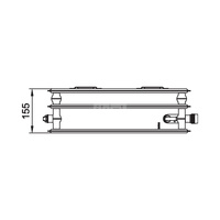 Grzejnik płytowy typ 30 KERMI X2 Profil-V wym. 600 x 900 mm, kolor biały, moc 1286 W
