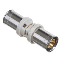 Złączka prosta zaprasowywana QIK XPRT, mosiądz, 63 mm (złącze zaprasowywane)