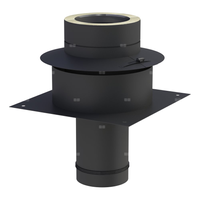 Płyta fundamentowa fi 130mm dla podwyższenia kominalakierowana na czarno T120'C /P1 lakierowana na czarno T120'C /P1