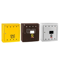 Skrzynka gazowa, 600x600x250, naścienna, z laminatu - popielata