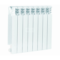 Grzejnik żeberkowy KFA Armatura G500F/8 aluminium, podłączenie boczne 572 x 644 mm, kolor biały (RAL 9010)