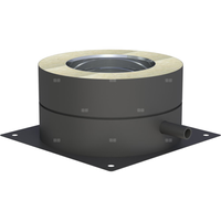 Płyta fundamentowa fi 150mm z odpływem skroplin w bok lakierowana na czarno w bok lakierowana na czarno