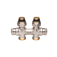 RLV-KDV 15, prosty - Zestaw przyłączeniowy do grzejników dolnozasilanych niezależny od zmian ciśnienia