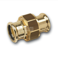 Śrubunek SANHA PURAPRESS trzyczęściowy, Cu, 15 mm (zw x zw)