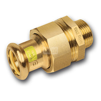 Śrubunek SANHA Press Gas trzyczęściowy, Cu, 28 mm x 1'' (zw x GZ)