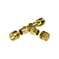 Trójnik BRUGG 10 bar mosiądz 28 (połączenie zaciskowe x połączenie zaciskowe x połączenie zaciskowe)