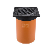 Studzienka teleskopowa MAGNAPLAST D400 maksymalne obciążenie 40 t, pokrywa kwadratowa, krata