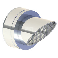 Zakończenie komina ścięte z siatką fi130