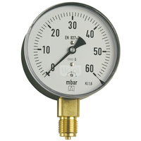 Ciśnieniomierz różnicowy AFRISO KP D201 0/100 mbar mosiądz G1/4B radialne fi 63, kl. 1.6%