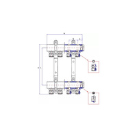 Rozdzielacz ogrzewania RUMET EKO45C 12 obwodowy