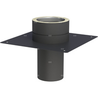 Płyta fundamentowa fi 130mm dla podwyższenia komina lakierowana na czarno T450'C / N1 lakierowana na czarno T450'C / N1