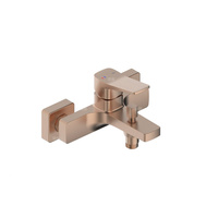 Bateria Malaga, wannowa, ścienna, PVD brushed rose gold