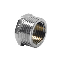 Redukcja FERRO, mosiądz (chrom), 1/2'' x 3/8'' (GZ x GW)