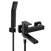 ZICCO bateria wannowa, z przełącznikiem w wylewce, czarna