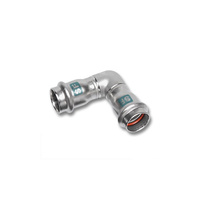 Kolano 90' SANHA NiroSan SF, stal nierdzewna, 22 mm (zw x zw)