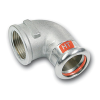 Kolano 90' SANHA Therm Industry, stal (Cynk/nikiel), 18 mm x 1/2'' (zw x GW)