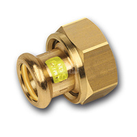 Półśrubunek SANHA Press Gas dwuczęściowy, Cu, 18 mm x 1'' (zw x nz)