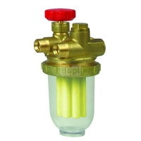 Filtr olejowy AFRISO Z500St dwururowy fi 3/8'' x 3/8'' GW x GZ, z wkładem stalowym, maks. przepływ 220 l/h