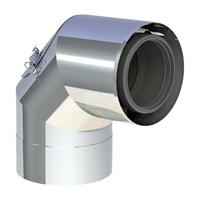 Kolano 87st. z rewizją DN60/100 wysoki połysk