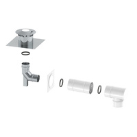 CONCEPT Trójnik powietrzno-spalinowy 87° - rewizyjny z rozszerzeniem Ø 60/100 - Ø 80/125