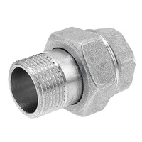 Śrubunek prosty z uszczelką FERRO, mosiądz (chrom), 3/8'' (GW x GZ)