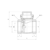 PHA-021 G3 WW PN10 Zawór zwrotny klapowy CuZn
