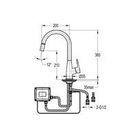 Bateria zlewozmywakowa KFA Armatura TAURI, kolor chrom, mosiądz