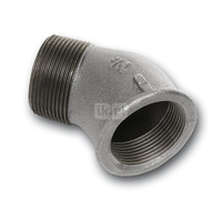 Kolano 45' SANHA 121#, żeliwo (ocynk), 1 1/4'' (GW x GZ)