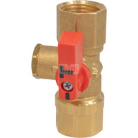 Zawór manometryczny 2-drogowy AFRISO AMC mosiądz Dźwignia, GW x GW, 1/2'' x 1/2'', kl. PN25