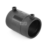 Mufa elektrooporowa FOX SDR 11 do gazu, PE (stan surowy) / PE (stan surowy) (czarny), 32 mm (mze x mze), do kanalizacji do rur PE