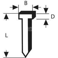 Gwóźdź typ 47 Bosch Accessories 2609255809, N/A, 1000 szt.
