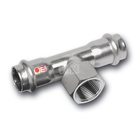 Trójnik SANHA NiroTherm Industry stal nierdzewna 42 mm x 3/4'' x 42 mm (zw x GW x zw)