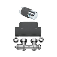 Zawór termostatyczny kątowy, zestaw, in DB 703