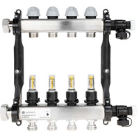 Rozdzielacz do ogrzewania podłogowego AFRISO ProCalida VA 1C 4-obieg. stal nierdzewna GZ 1'' x euroconus 3/4''