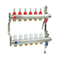 PHA-127 13-obwodowy PN6 Rozdzielacz ze stali nierdzewnej z odpowietrznikiem automatycznym do ogrzewania podłogowego