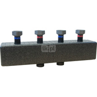 Rozdzielacz do instalacji c.o. AFRISO KSV 125-2 GZ 1 1/2'', 2-obieg. Nakrętka 1 1/2'', max. 70 kW