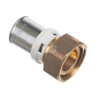 Półśrubunek prosty zaprasowywany QIK, mosiądz, 1/2'' x 16 mm (NZ x złącze zaprasowywane)