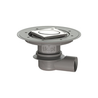 Wpust Classic DN70, odpł. boczny, nasadka Variofix i kratką owal 120x120