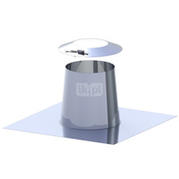 Przejście dachowe płaskie aluminiowe z kołnierzem fi80mm