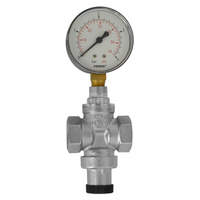 Regulator ciśnienia wody FERRO mosiądz (niklowany), GW 1/2'', 16 bar