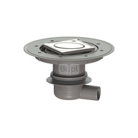 Wpust Classic DN50, odpł. boczny, nasadka Variofix i kratką owal 120x120